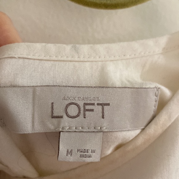 Loft Cream/gold embroidered dress - Picture 2 of 5